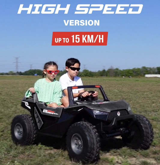 High Speed Up To 15 km/h Dune Buggy 2 Seater 24V Off-Road UTV with Remote Control and EVA Tires
