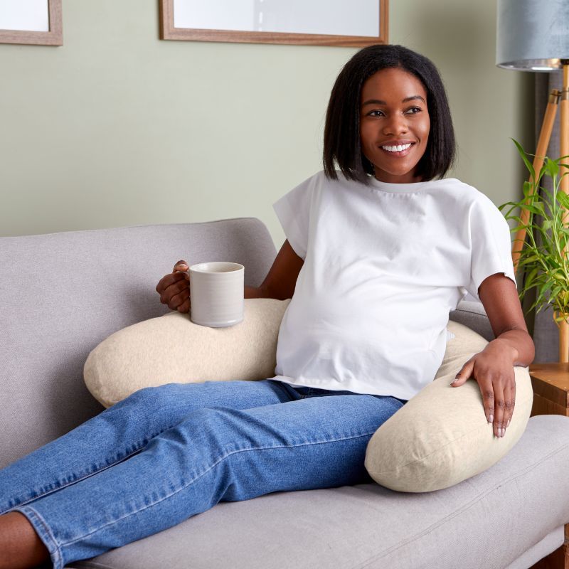 Full-body pregnancy pillow for comfortable sleep Hazel
