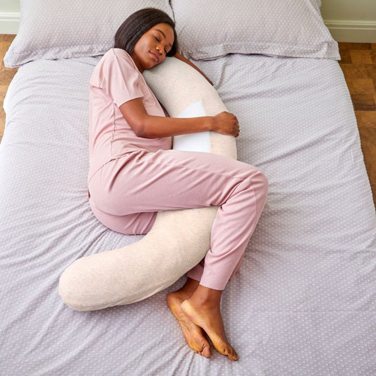 Full-body pregnancy pillow for comfortable sleep Hazel