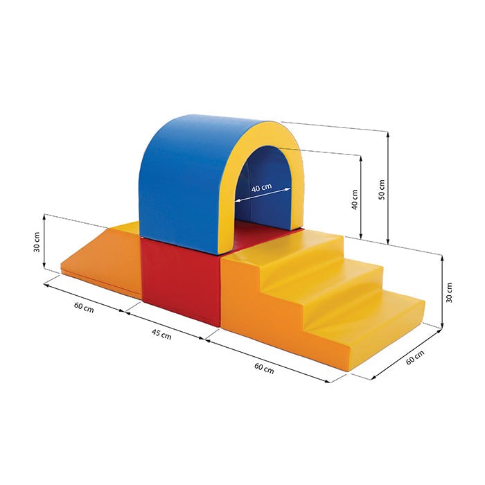 Soft Play Set Tunnel - Multicolor